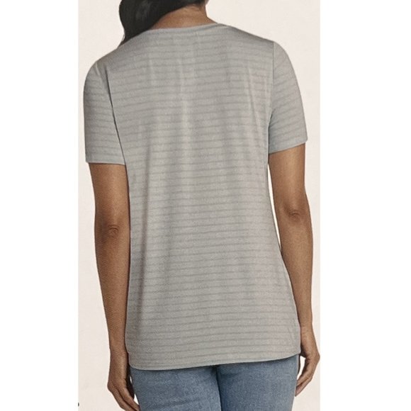 NWT Matty M Women V-Neck Twist Knot Tee Light Olive Fashion Tee Sz XL $45 2HL189 - Picture 2 of 2